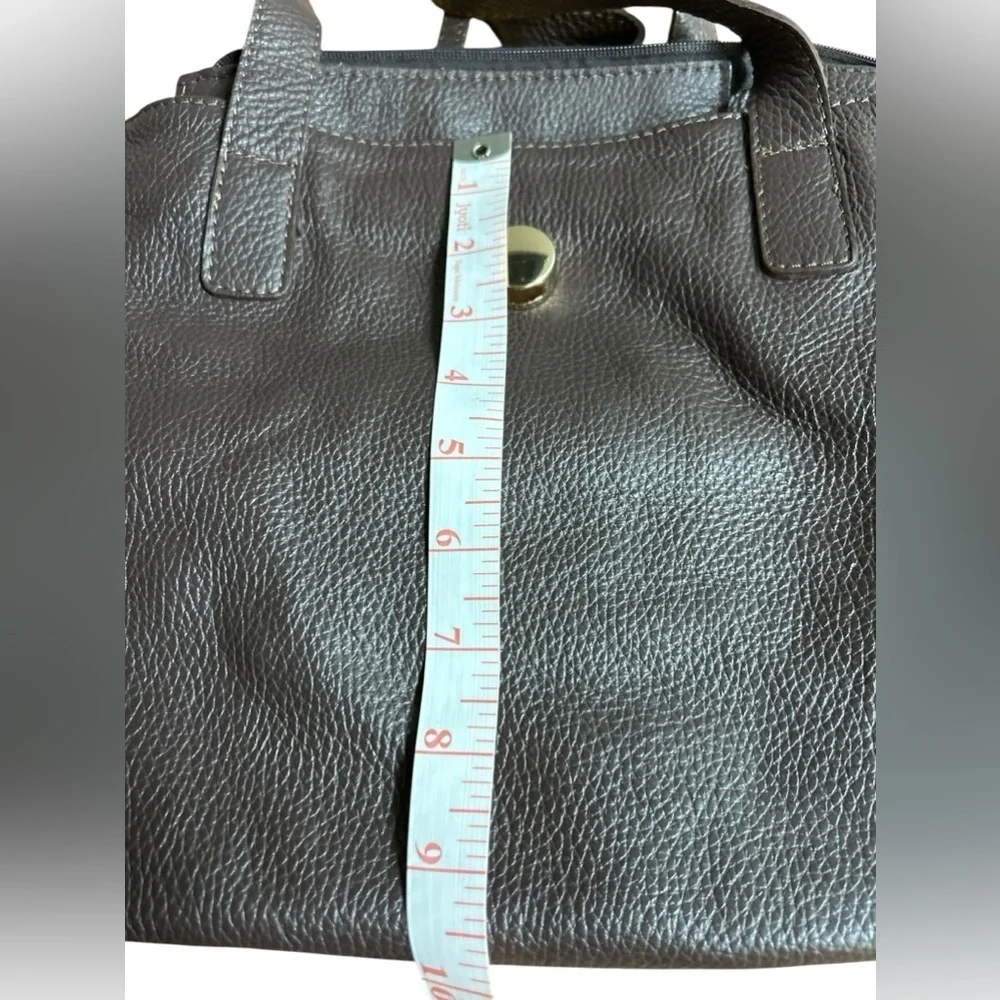 Women's Brown Leather Tote Bag with Gold Hardware‎ made in Italy